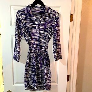Ellie Kai Purple & Cream Zebra Dress, Size 2